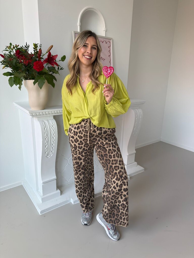 Louisa blouse lime green