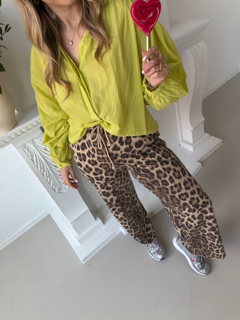 Louisa blouse lime green