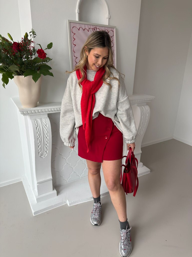 Le marais sweat grey/red