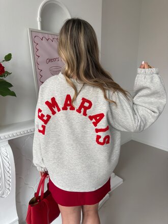 Le marais sweat grey/red