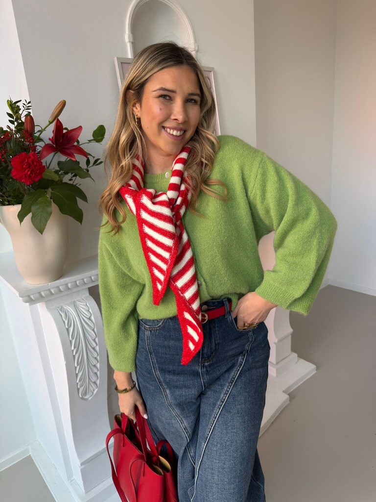 Romy knit olive green