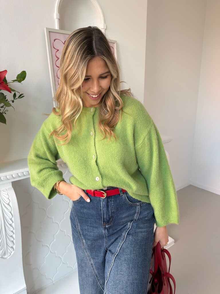 Romy knit olive green