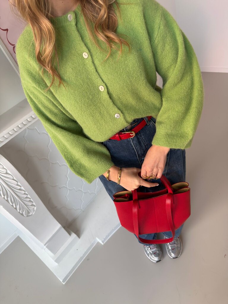 Romy knit olive green