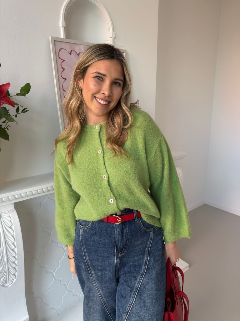 Romy knit olive green