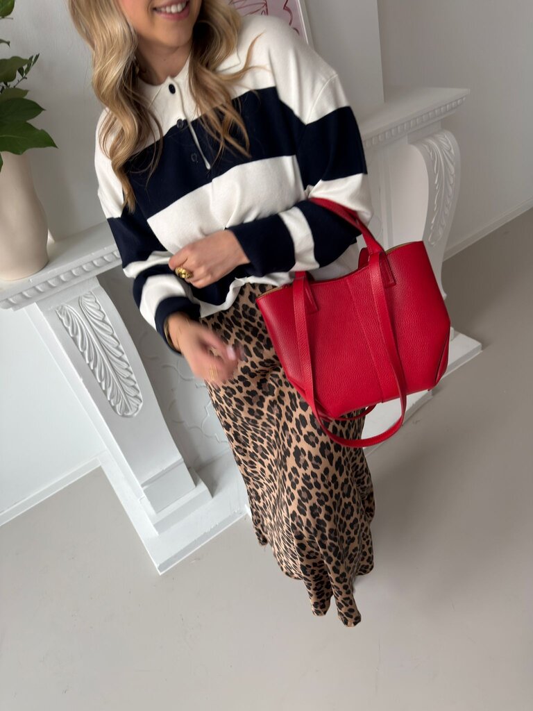 Selene leopard skirt