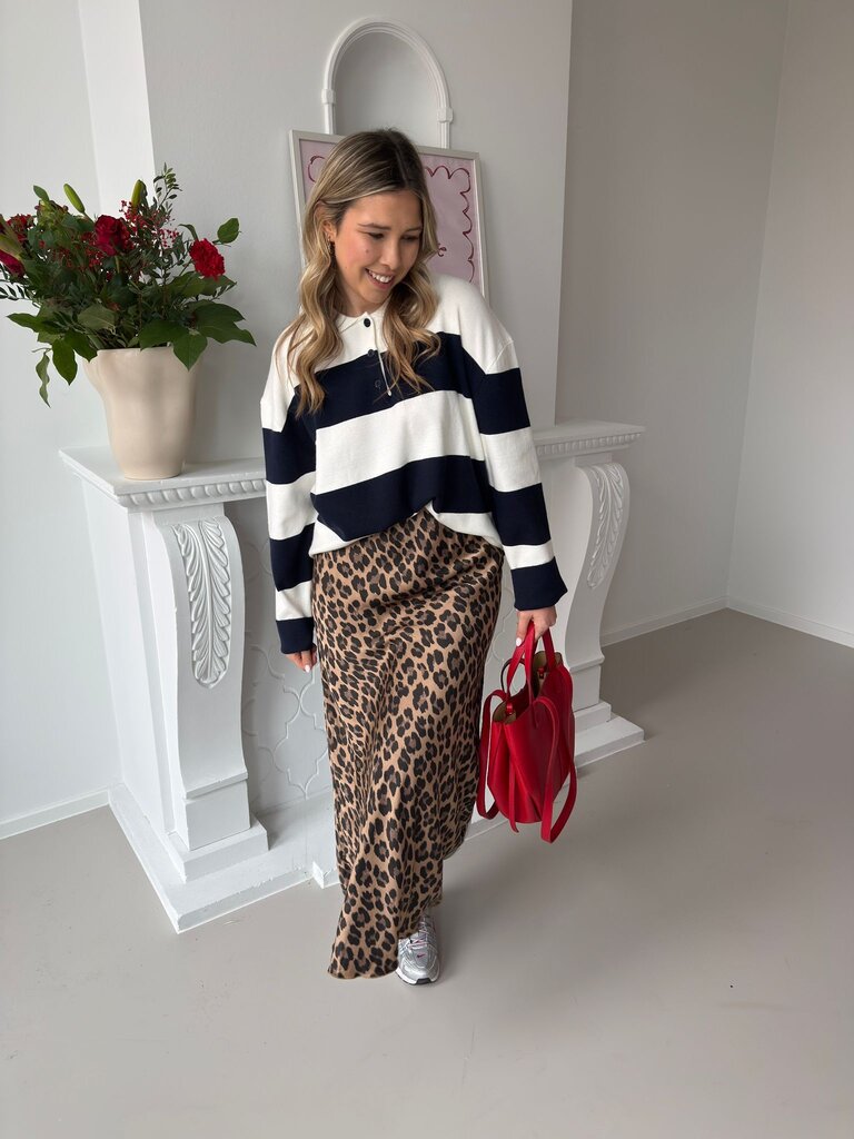 Sky polo knit navy blue