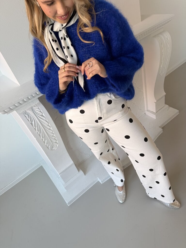 Sezane polka jeans offwhite