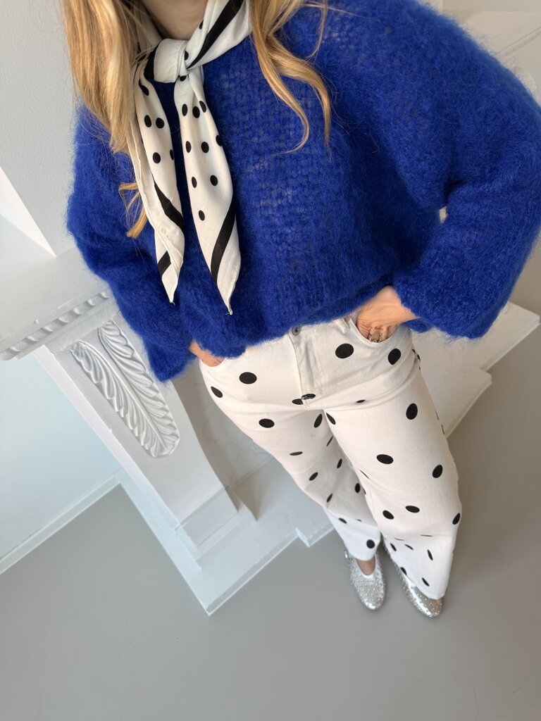 Sezane polka jeans offwhite