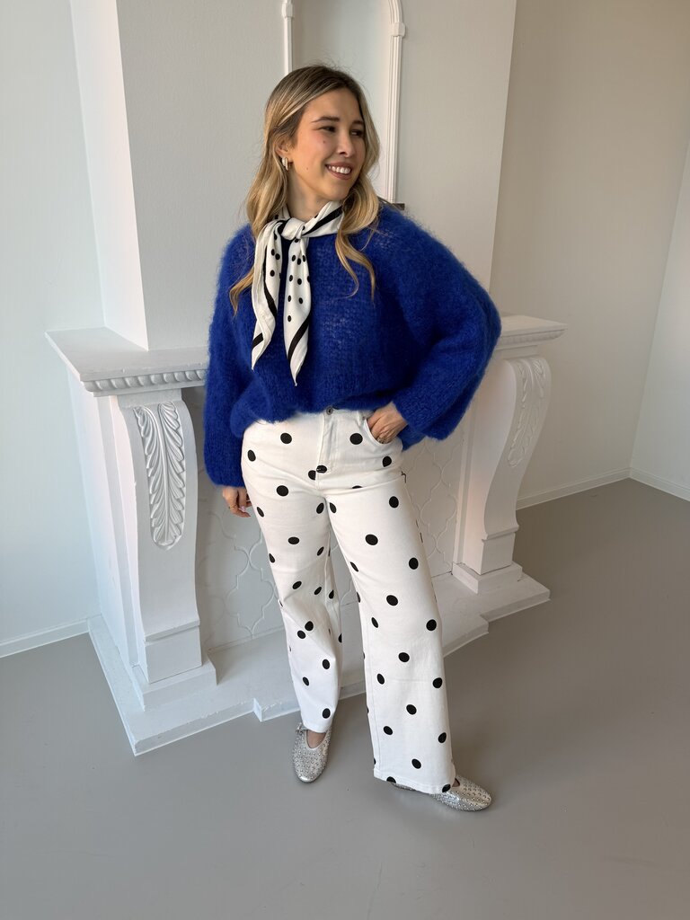 Sezane polka jeans offwhite