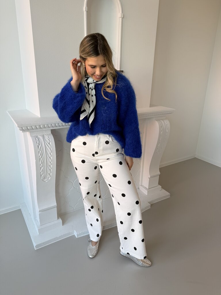 Sezane polka jeans offwhite