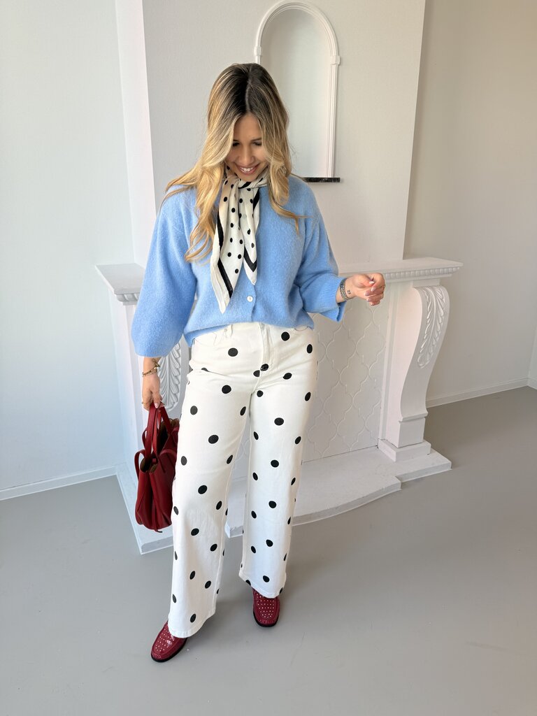 Sezane polka jeans offwhite