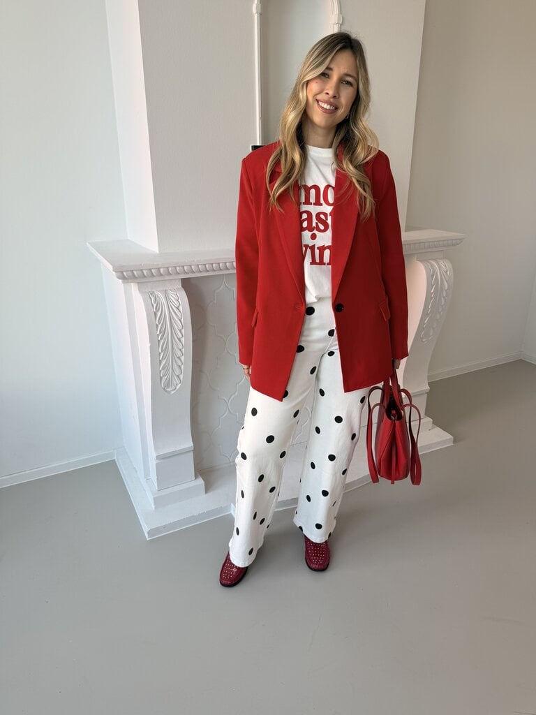 Amour/pasta/wine t-shirt red