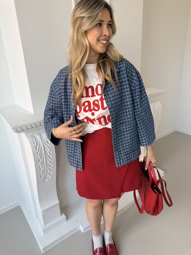 Amour/pasta/wine t-shirt red