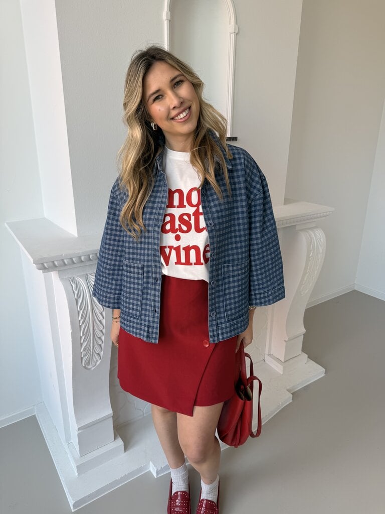 Amour/pasta/wine t-shirt red