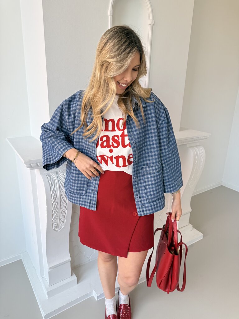 Amour/pasta/wine t-shirt red