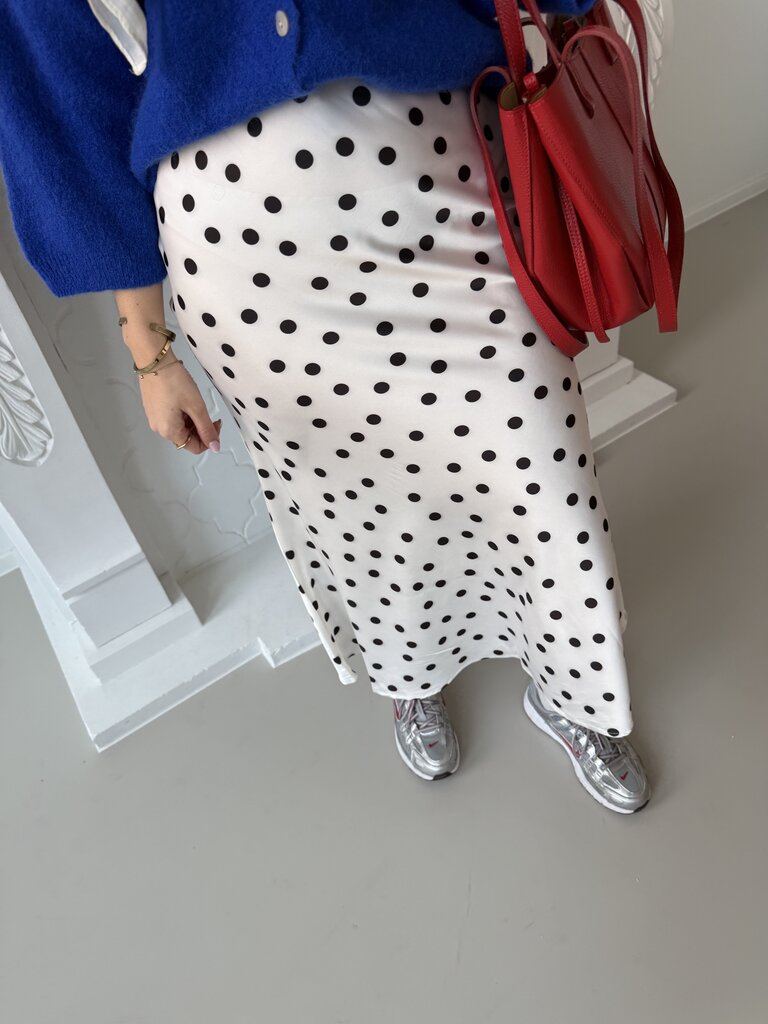 Lizette polka skirt offwhite