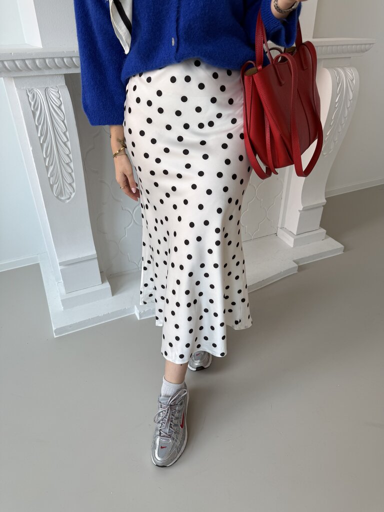 Lizette polka skirt offwhite