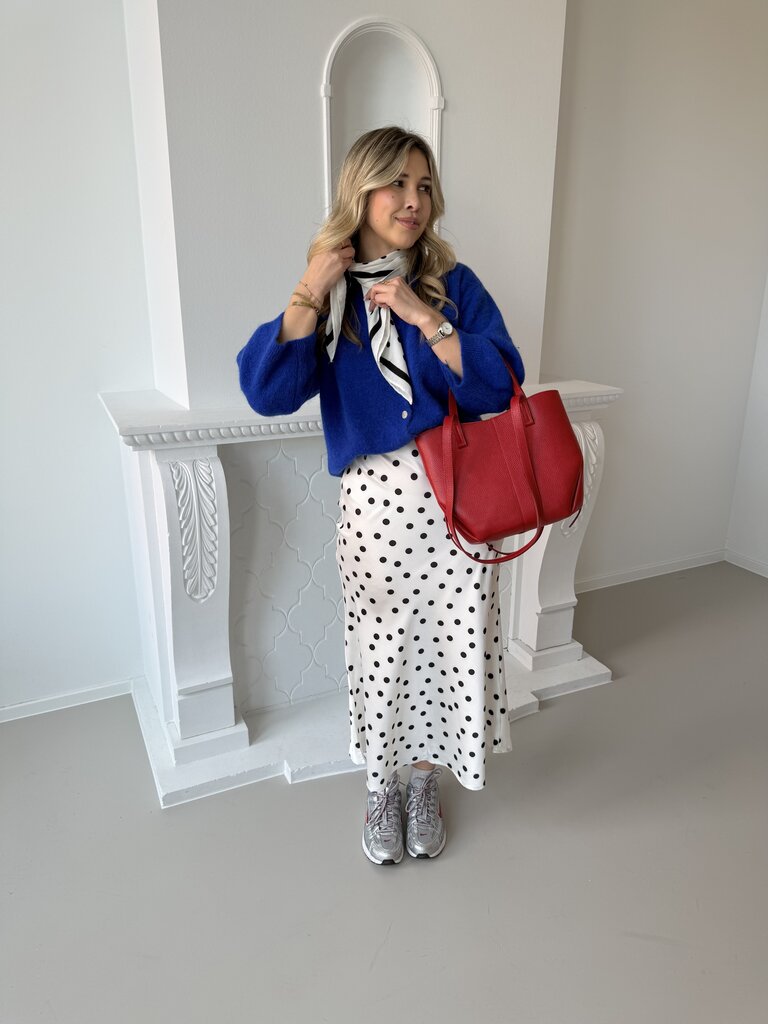 Lizette polka skirt offwhite