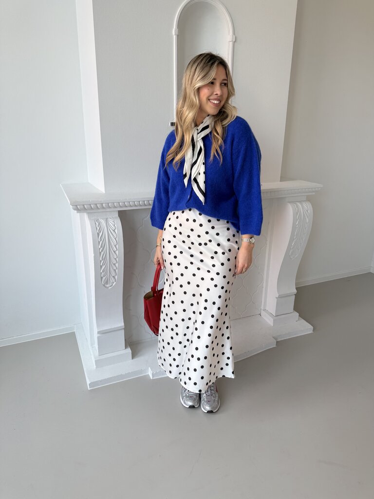 Lizette polka skirt offwhite