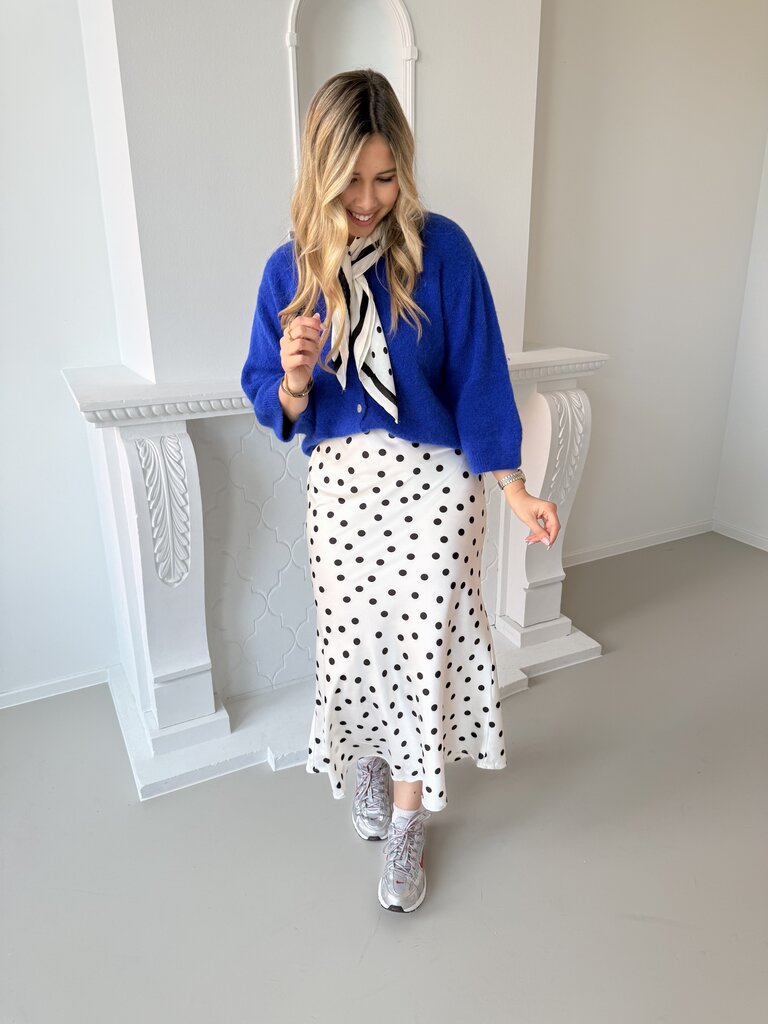 Lizette polka skirt offwhite