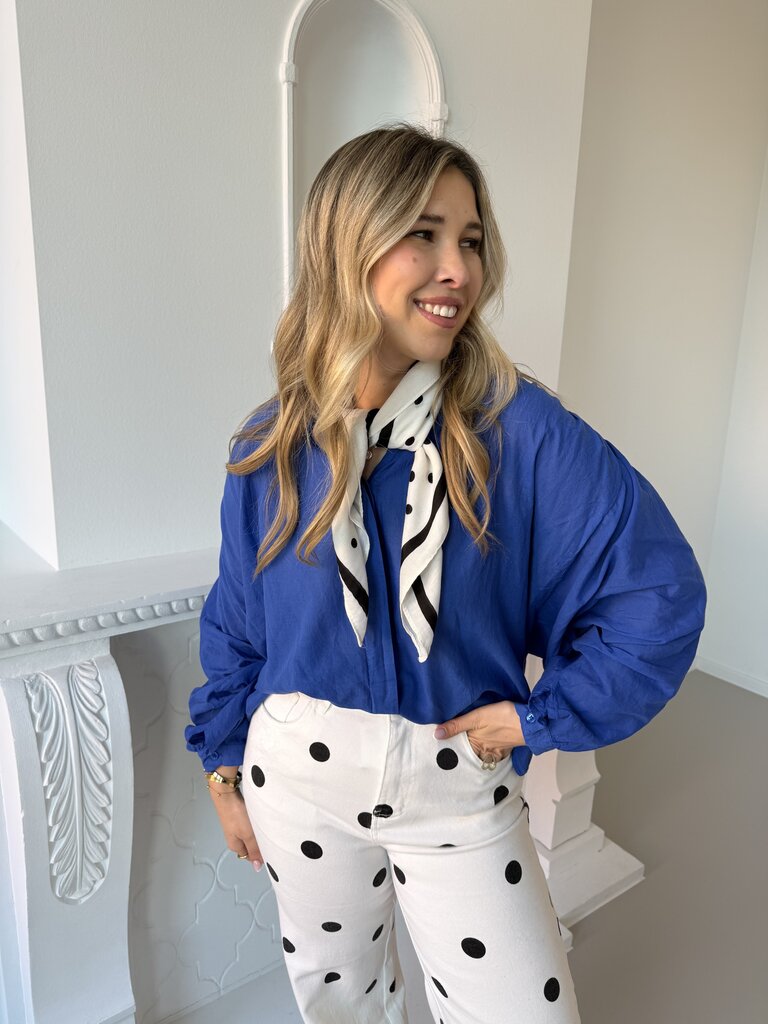 Louisa blouse cobalt blue