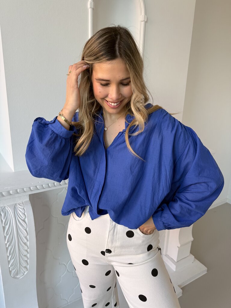 Louisa blouse cobalt blue