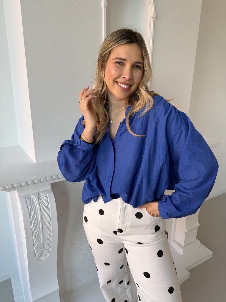 Louisa blouse cobalt blue