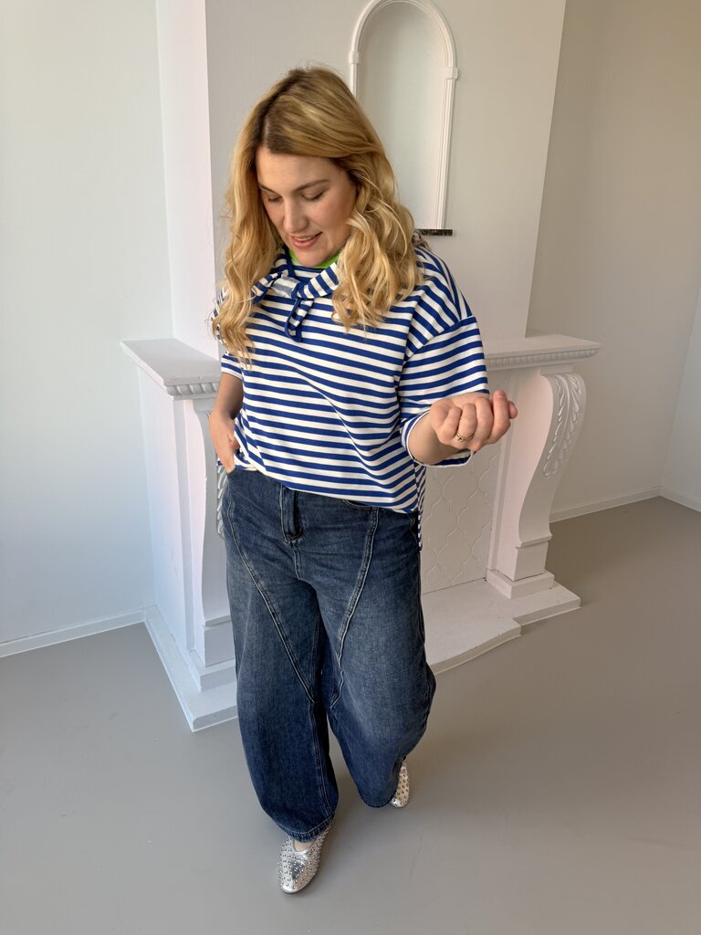 Avalon t-shirt with scarf blue