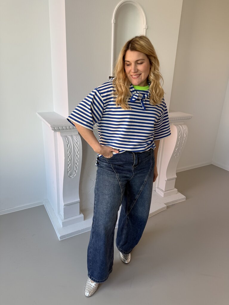 Avalon t-shirt with scarf blue