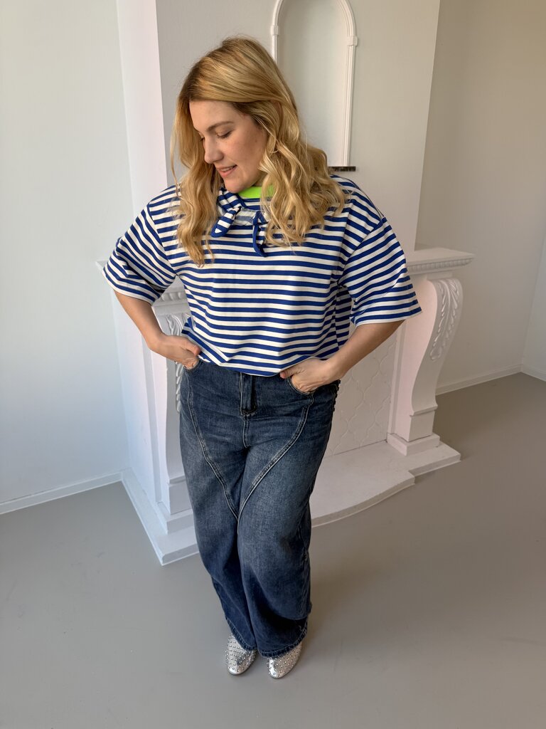 Avalon t-shirt with scarf blue