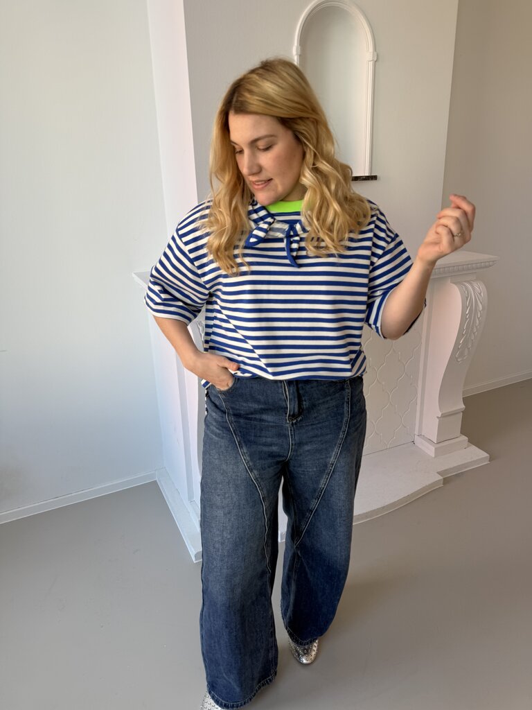 Avalon t-shirt with scarf blue