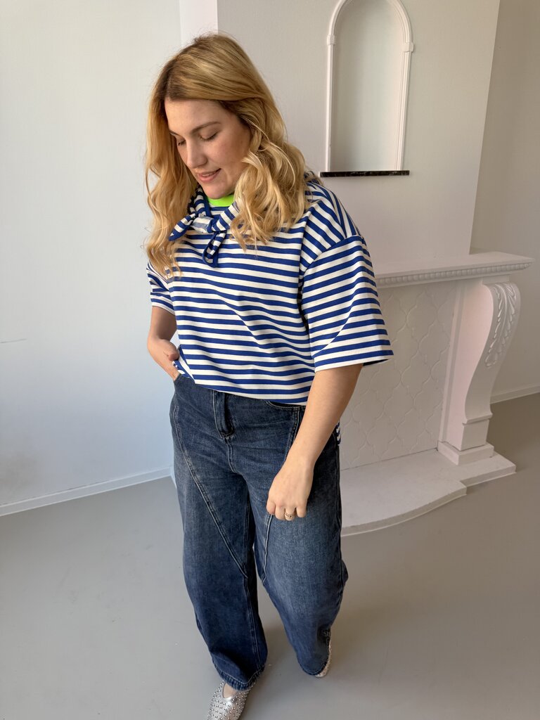 Avalon t-shirt with scarf blue