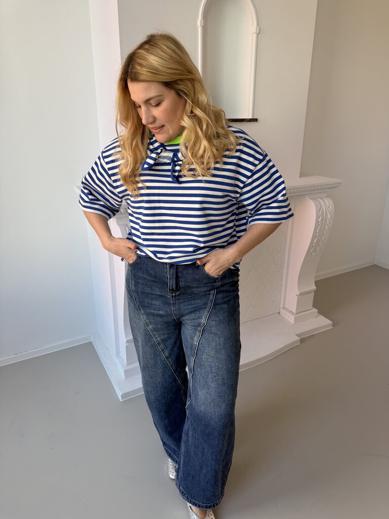 Avalon t-shirt with scarf blue