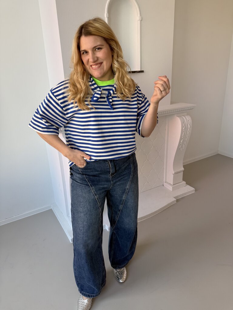 Avalon t-shirt with scarf blue