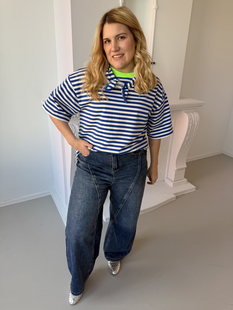 Avalon t-shirt with scarf blue