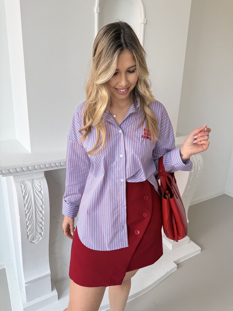 Sammy shirt blue/red