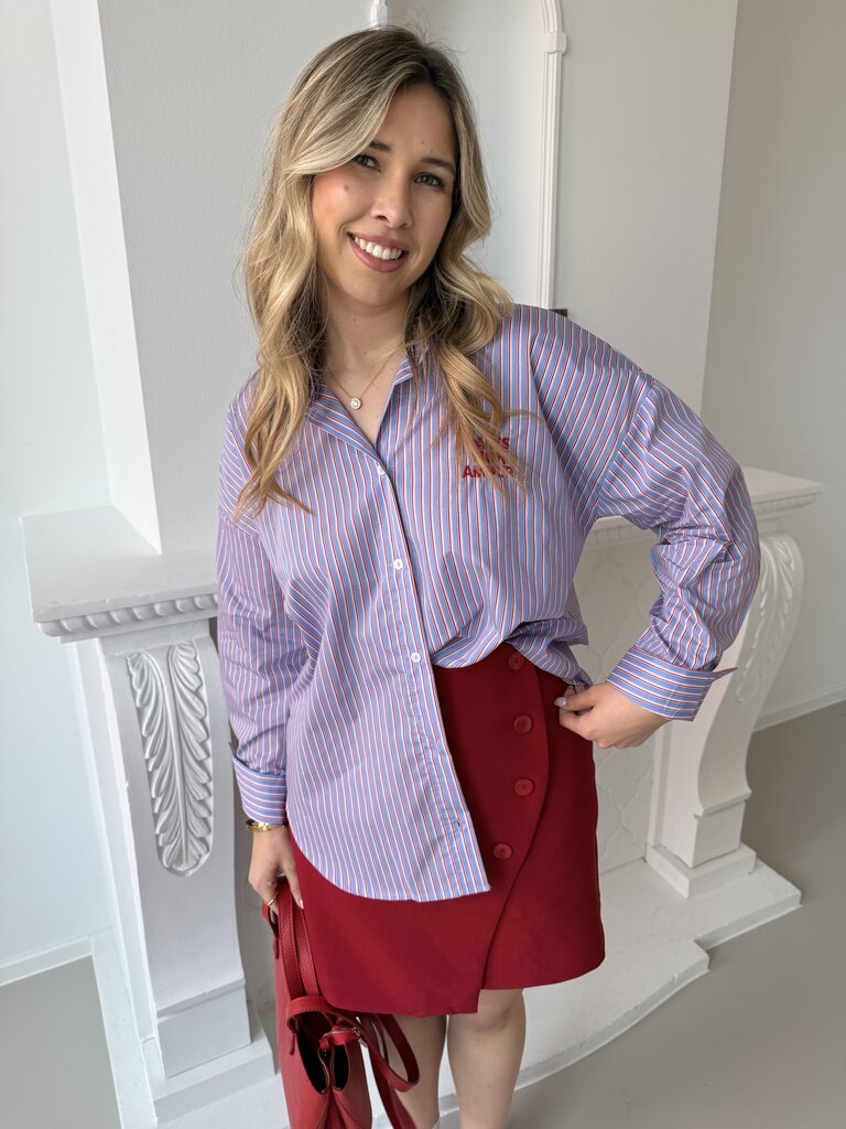 Sammy shirt blue/red