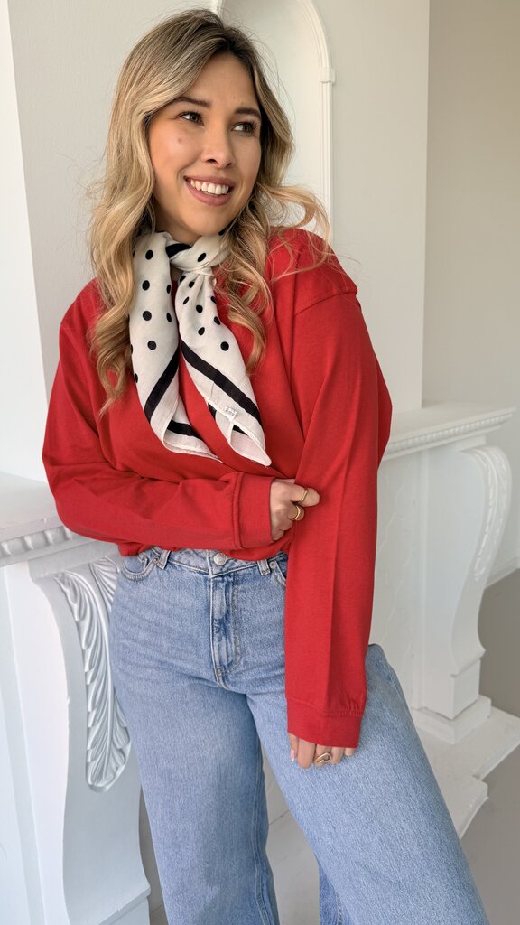 Dottie scarf ecru/black