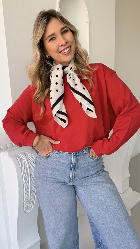 Dottie scarf ecru/black