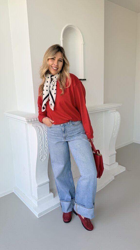 Dottie scarf ecru/black