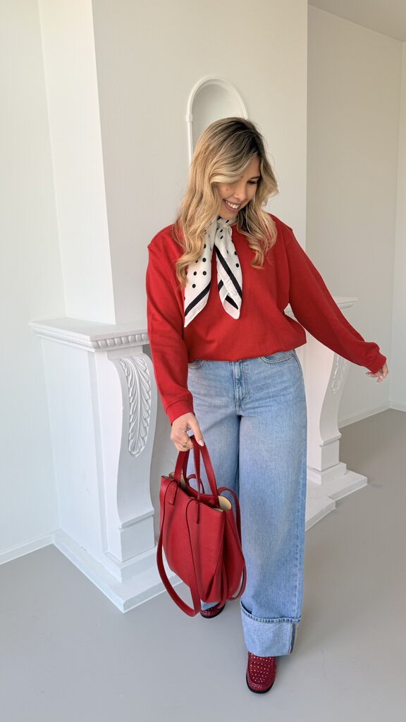 Dottie scarf ecru/black