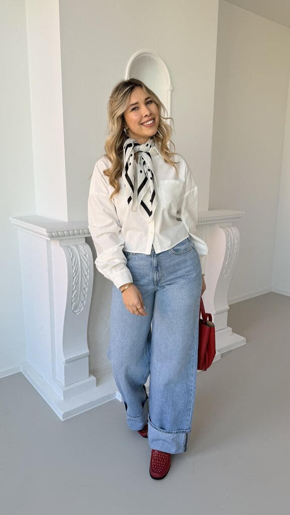 Dottie scarf ecru/black