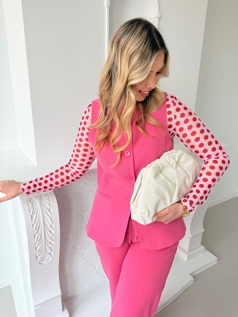 Amanda gilet berry pink