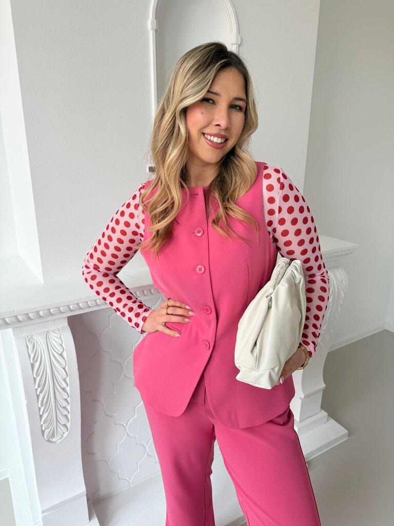 Amanda gilet berry pink