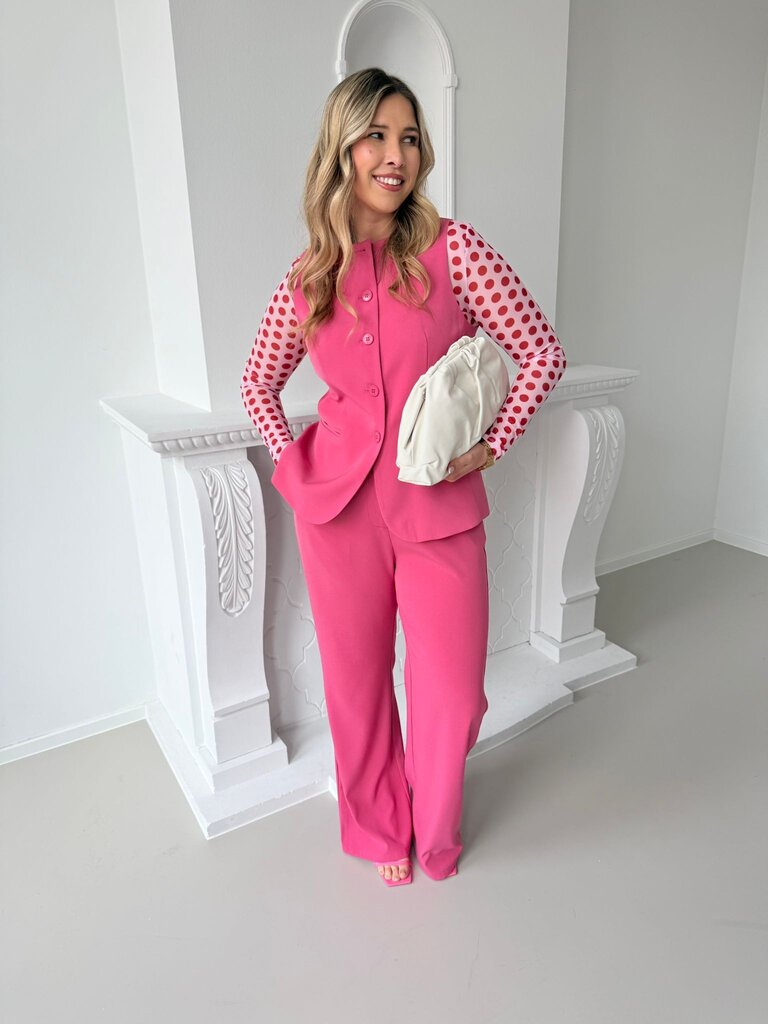 Amanda gilet berry pink