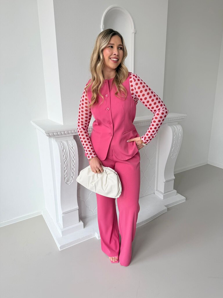 Amanda gilet berry pink