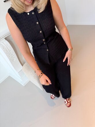 Ilse structure pants black