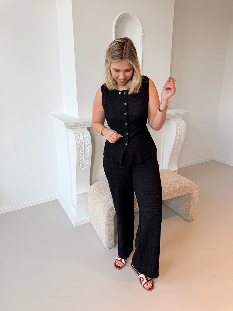 Ilse structure pants black