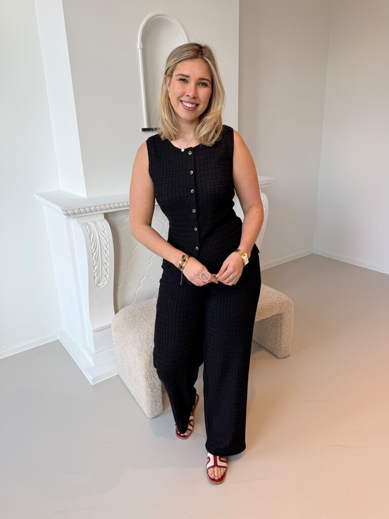 Ilse structure pants black