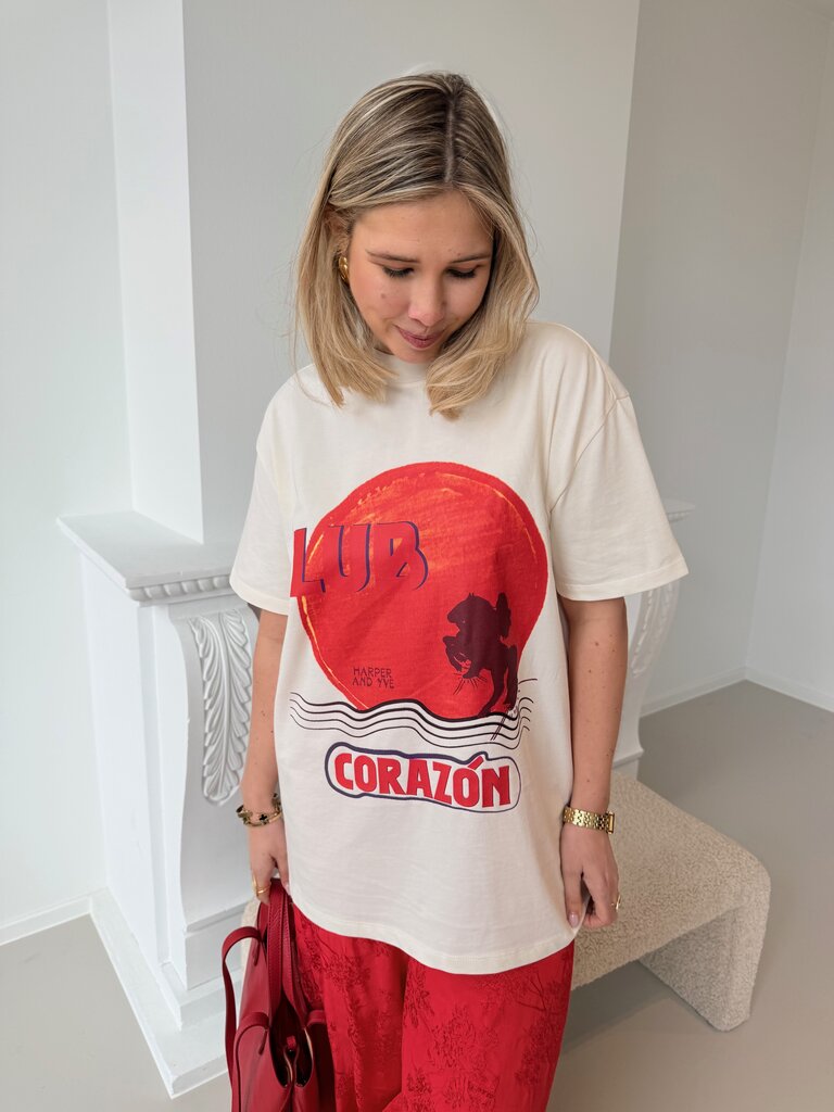 Club corazon t-shirt ecru